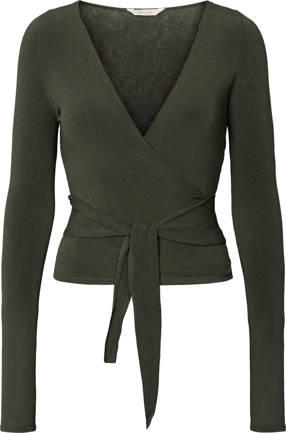 Anne Wool Wrap langærmet t-shirt - Beluga